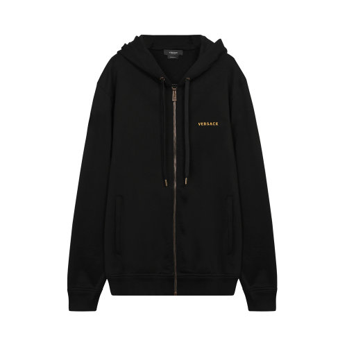 VERSACE/范思哲 男士黑色棉質針織衫 A87505-A231242-A1008