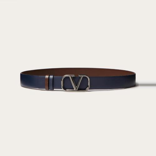  VALENTINO華倫天奴 22年秋冬 男士 腰帶 CEINTURE RéVERSIBLE VLOGO SIGNATURE EN CUIR DE VE