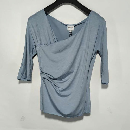 ARMANI COLLEZIONI/阿瑪尼卡爾茲 女士短袖T恤灰藍色（商品瑕疵）