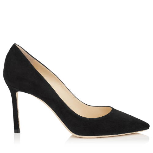 Jimmy Choo/周仰杰  女士經典款Romy絨面革尖頭8.5CM淺口鞋高跟鞋 三色可選 ROMY85SUE