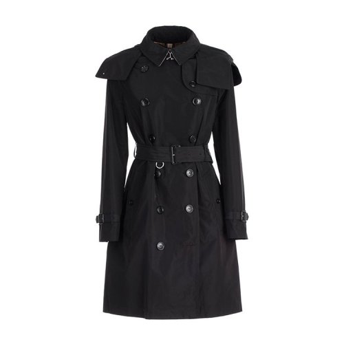 BURBERRY/博柏利  巴寶莉女裝 Trench系列 女士時尚雙排扣束腰連帽秋冬風衣 80061111