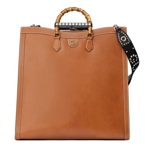  GUCCI古馳 22年秋冬 男士 Gucci Diana竹節超大號托特包 719289 AAA6K 2141