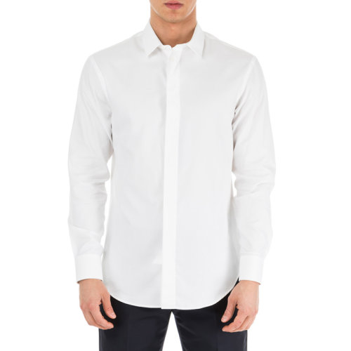 GUCCI/古馳  男裝 服飾 白色棉質時尚簡約修身 男士長袖襯衫 387432-21131