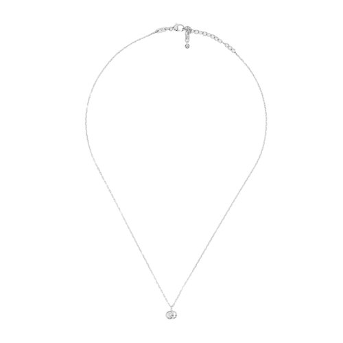 GUCCI/古馳  GG Running系列 18k金白金雙G鑲嵌鉆石項鏈481638J85409066