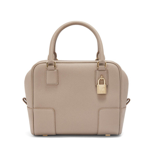LOEWE/羅意威 22年新款Amazona19系列 女士沙色粒面牛皮革方形金屬掛鎖肩背斜挎手提包A039N10X10-2150
