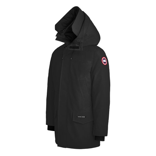 CANADA GOOSE/加拿大鵝   LANGFORD系列 男士黑色連帽飾邊防風派克大衣2062MT-NOIR
