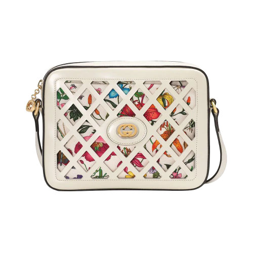 GUCCI/古馳 女士拼色皮革斜挎包單肩包 550132-0ZAAX-8599