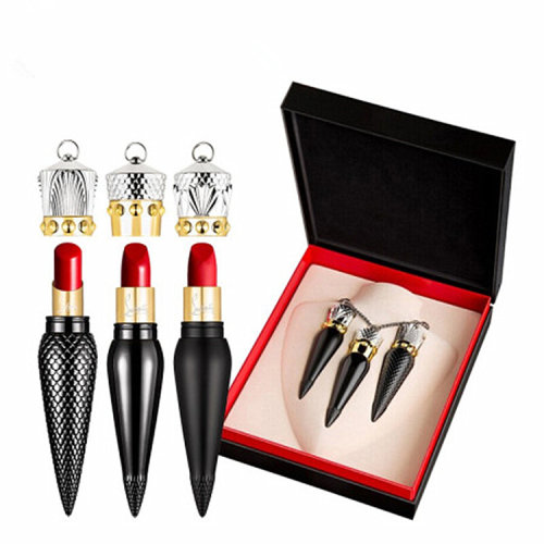 Christian Louboutin/克里斯提魯布托 CL蘿卜丁女王權杖口紅3支套裝 001 001M 001S 限量套盒