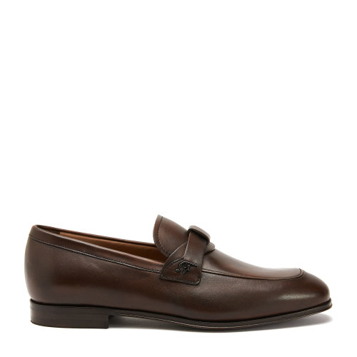 Salvatore Ferragamo/菲拉格慕 棕色 男士BIBERY金屬扣飾樂福鞋 736549-02C481