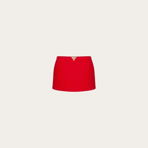  VALENTINO華倫天奴 22年秋冬 女士 半身裙 JUPE EN TEXTURE DOUBLE CREPE 2B3RA9967LY157