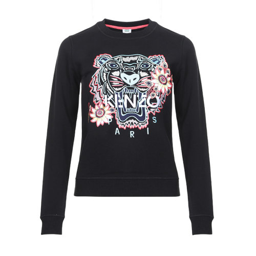 KENZO/高田賢三 女衛(wèi)衣虎頭刺繡棉質(zhì)圓領(lǐng)長袖衛(wèi)衣運動衫 2SW712 4XO