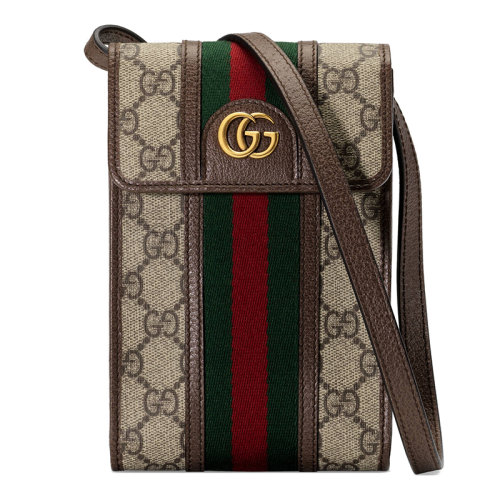GUCCI/古馳 2020春夏新款 Ophidia系列 女士經典綠紅拼接GG帆布提花相機 斜挎包 625757 96IWT 8745