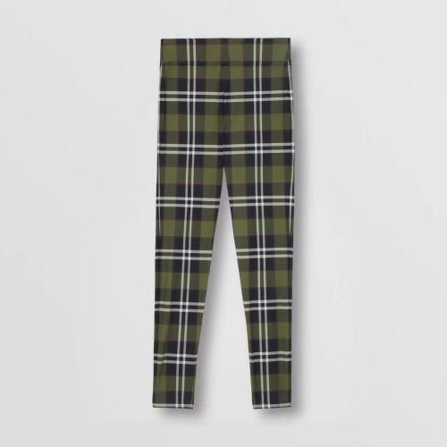  BURBERRY 22年秋冬 女士 Vintage 格紋彈力尼龍緊身褲 80558471