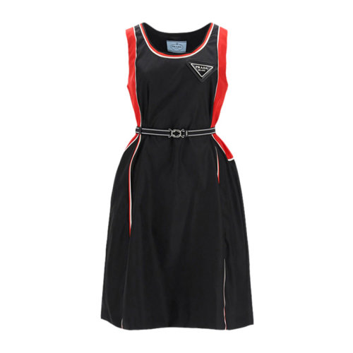 PRADA/普拉達(dá) 女士黑色聚酰胺連衣裙 230623-1WQ8-F01L5