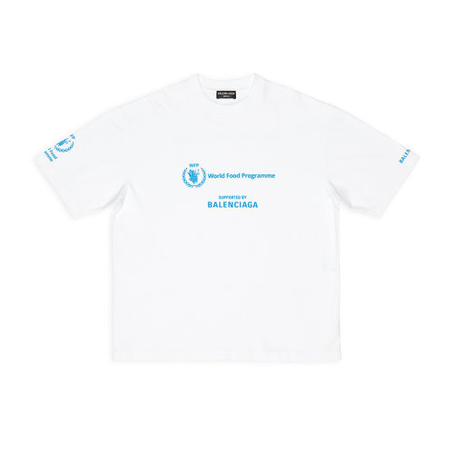 Balenciaga/巴黎世家 22年秋冬新款 WFP系列 男士白色純棉藝術畫印花短袖T恤612966TMVL29086