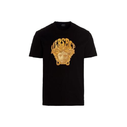  VERSACE/范思哲 男士黑色棉質短袖T恤 1003913-1A02785 1B000 PLFSX
