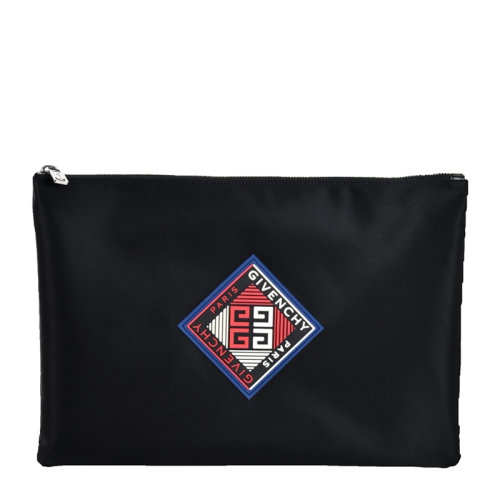 Givenchy 紀梵希  女士黑色LOGO徽標拉鏈手拿包