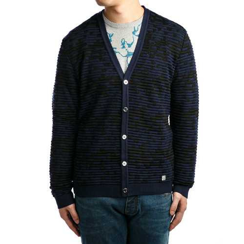 VERSACE/范思哲 男裝 服飾 深混紡時(shí)尚休閑開(kāi)衫男士針織衫/毛衣