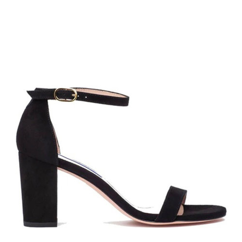 Stuart Weitzman/斯圖爾特韋茨曼 明星同款 女士SW一字帶粗跟涼鞋高跟涼鞋