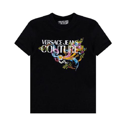  VERSACE JEANS COUTURE 女士黑色棉質短袖T恤 B2HWA7KA-30457-899 PLFSX