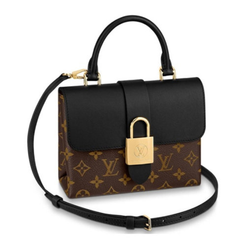 Louis Vuitton|路易威登 Locky BB 經典老花 鎖扣 手提單肩斜挎包 女款 黑色