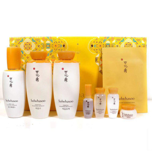 Sulwhasoo/雪花秀滋瑩精華水乳三件套(水125ml乳125ml精華露90ml贈(zèng)品水15ml乳15ml精華露8ml面霜5ml面膜1片）