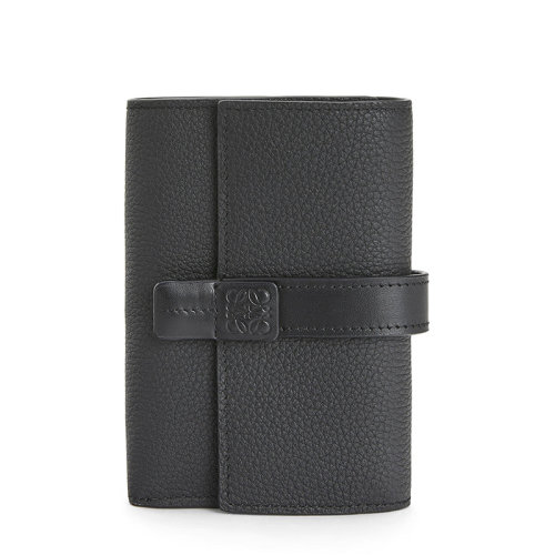 LOEWE/羅意威 21新款 女士小號(hào)黑色粒面小牛皮立式錢(qián)包0010528222