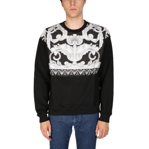  VERSACE/范思哲 男士黑色棉質衛衣 1006475 1A04480 5B040 PLFSX