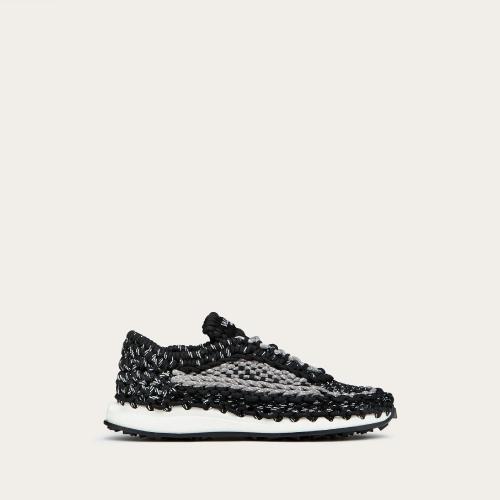  VALENTINO華倫天奴 22年秋冬 男士 休閑運(yùn)動(dòng)鞋 Sneakers Crochet Valentino Garavani en tissu