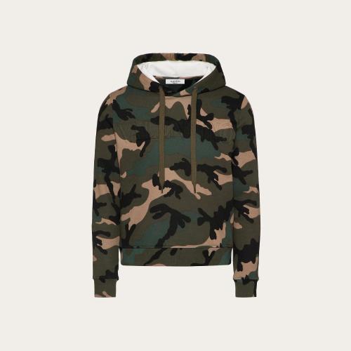  VALENTINO華倫天奴 22年秋冬 男士 衛衣 SWEAT-SHIRT IMPRIMé CAMOUFLAGE A_VEC MOTIF VALENT