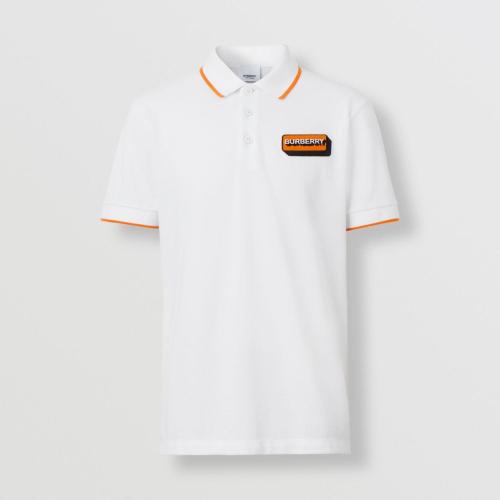  BURBERRY 22年秋冬 男士 徽標嵌花珠地網眼布棉質 Polo 衫 80574871