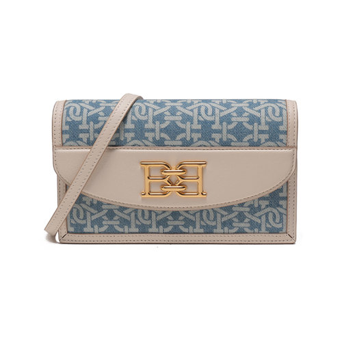 BALLY/巴利 女士織物配皮單肩斜挎包手拿包 BEYLOR W DMN