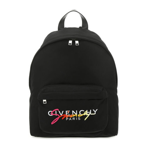 Givenchy/紀(jì)梵希 男士黑色丙烯酸聚酰胺垂色彩徽標(biāo)背包雙肩包男包