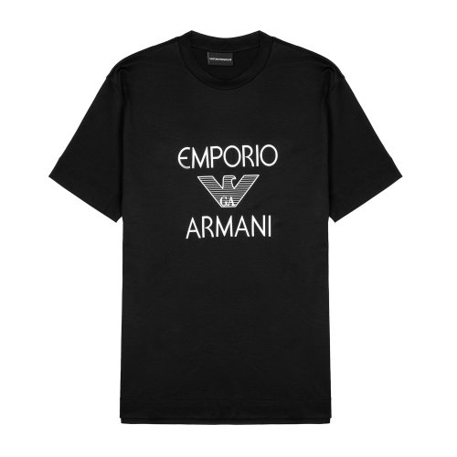 Emporio Armani/安普里奧阿瑪尼 黑色 男士短袖T恤 3K1TAF-1JUVZ-0999