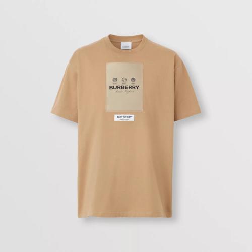  BURBERRY 22年秋冬 男士 標簽貼花棉質寬松 T 恤衫 80575301