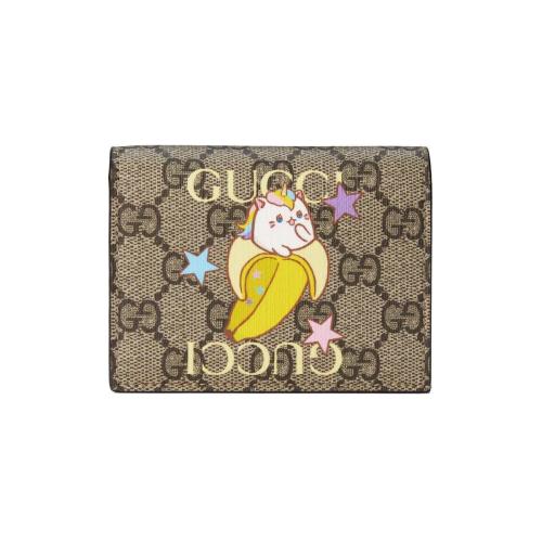  GUCCI古馳 22年秋冬 女士 彩虹和星星Bananya印花卡片夾 701009 U2UAG 8679