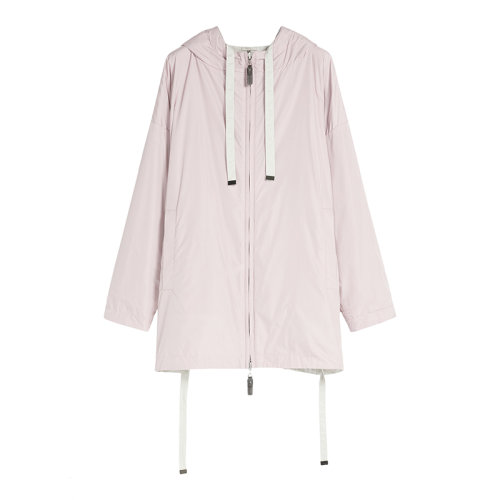 MaxMara/麥絲瑪拉 22年早春新款 ESPORTC系列 女士淺粉色防水尼龍塔夫綢雙面短款風衣派克大衣9021132706022