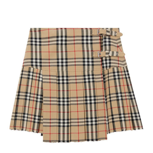 BURBERRY/博柏利 女裝 服裝 米色經典Vintage格紋女士短裙 8025832