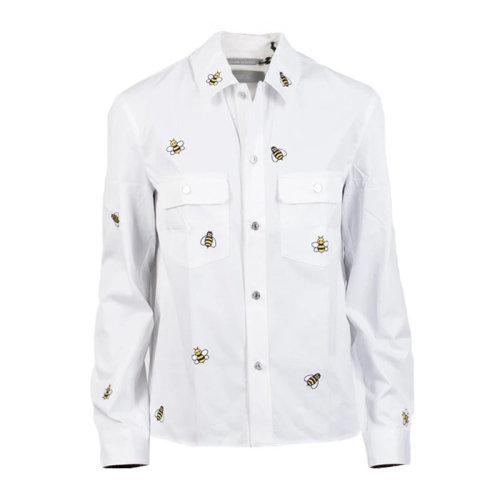 DIOR/迪奧  男裝 時尚 蜜蜂刺繡 男士白色棉質長袖襯衫 923C559W9214082 HKY012467