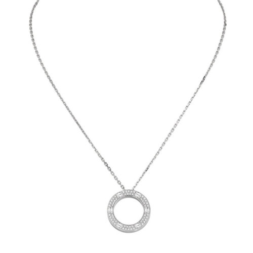 CARTIER/卡地亞 LOVE 18K金白金鉆石項(xiàng)鏈 鋪鑲鉆石 B7058000