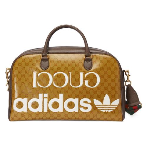  GUCCI古馳 22年秋冬 男士 adidas x Gucci聯名系列大號旅行包 702422 UVSFT 7268