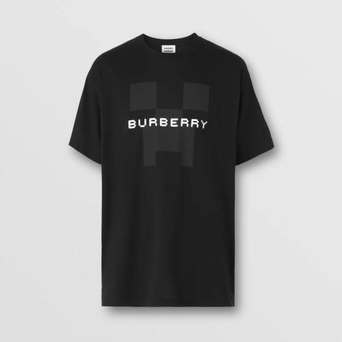  BURBERRY 22年秋冬 男士 徽標印花棉質(zhì) T 恤衫 80646071