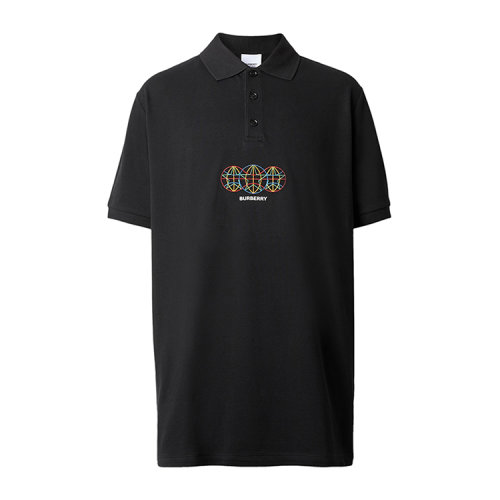 BURBERRY/博柏利 球形圖案刺繡珠地網(wǎng)眼布男士短POLO 衫 80355681