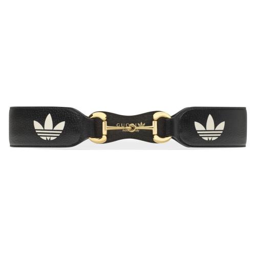  GUCCI古馳 22年秋冬 女士 adidas x Gucci聯(lián)名系列飾馬銜扣皮革腰帶 625854 U4DAG 1061