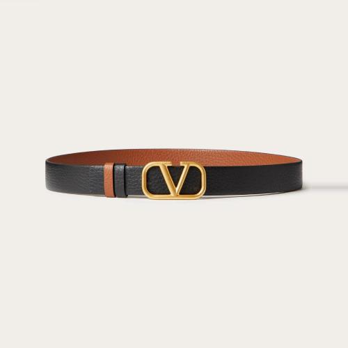 VALENTINO華倫天奴 22年秋冬 男士 腰帶 Ceinture VLogo Signature reversible en veau imprim
