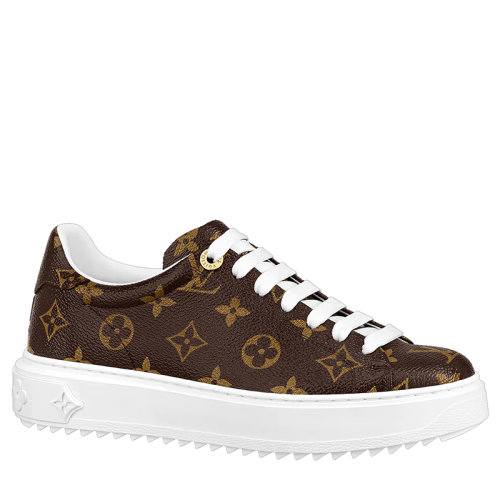 預定1個月 Louis Vuitton/路易威登女士棕色壓花小牛皮超時運動鞋1A8FJR