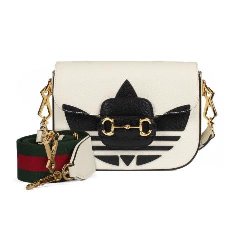  GUCCI古馳 22年秋冬 女士 adidas x Gucci Horsebit 1955系列迷你手袋 658574 U3ZDG 8727