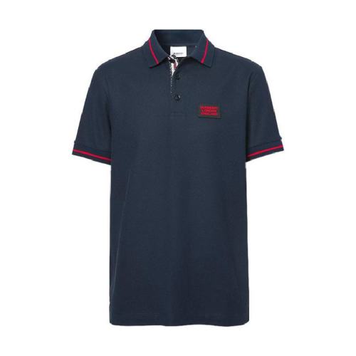  BURBERRY/博柏利 男士海軍藍(lán)棉質(zhì)短袖polo衫 80259741 PLFSX