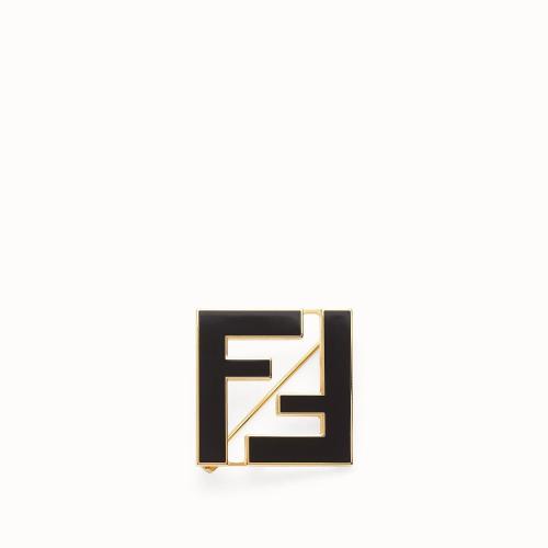  FENDI芬迪 22年秋冬 女士 胸針 黑色金屬胸針 8AG976TL9F0RNG