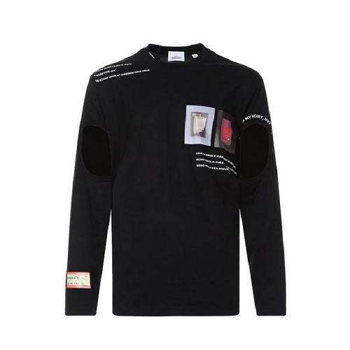  BURBERRY/博柏利 男士黑色棉質長袖T恤 45586611 PLFSX